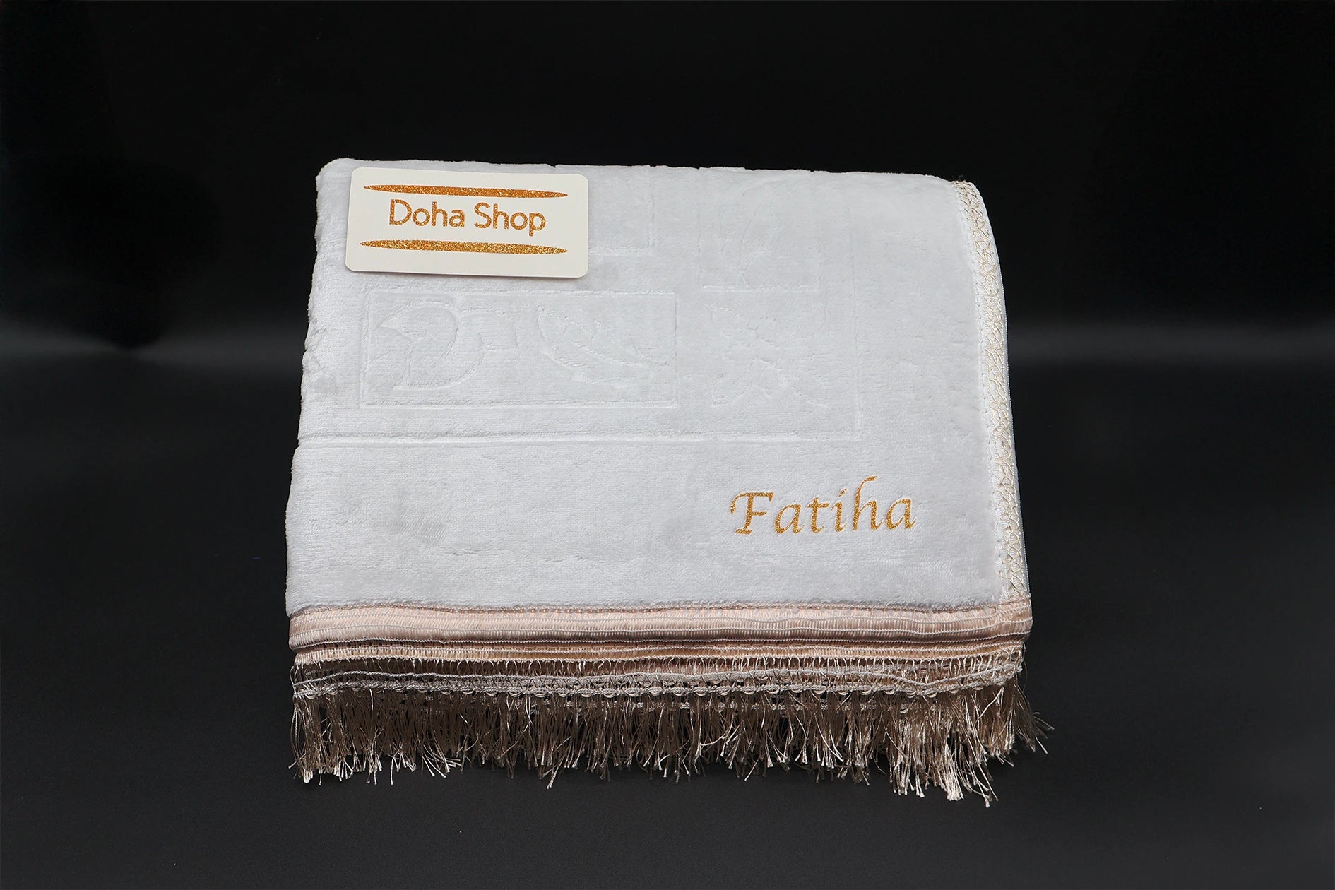 Tapis de prière Blanc - Personnalisation Gratuite