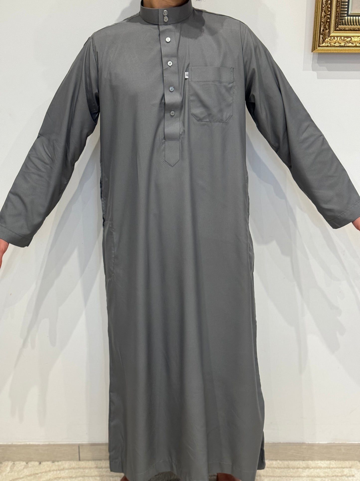 Qamis Qatari - Gris Anthracite